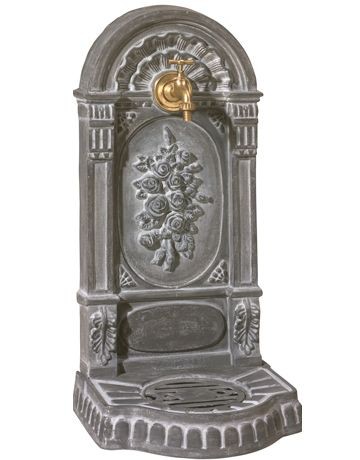Fontaine en fonte AUX ROSES, Couleur: Gris