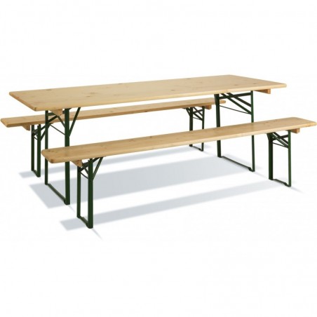 Table de pic-nic en bois Brasseurs 220 cm