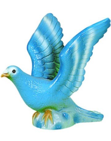 Pigeon bleu volant