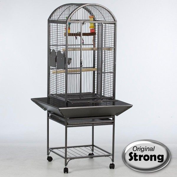 Cage pour petits becs crochus: Minerva, Couleur: Gris anthracite