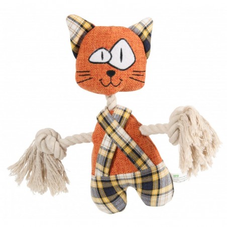 Jouet chien : Tissu Corde Chat 25 cm