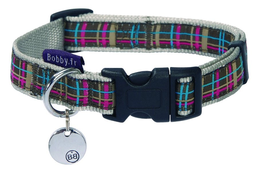 Collier Kilt pour chien en nylon, Couleur: Marron, Taille: L