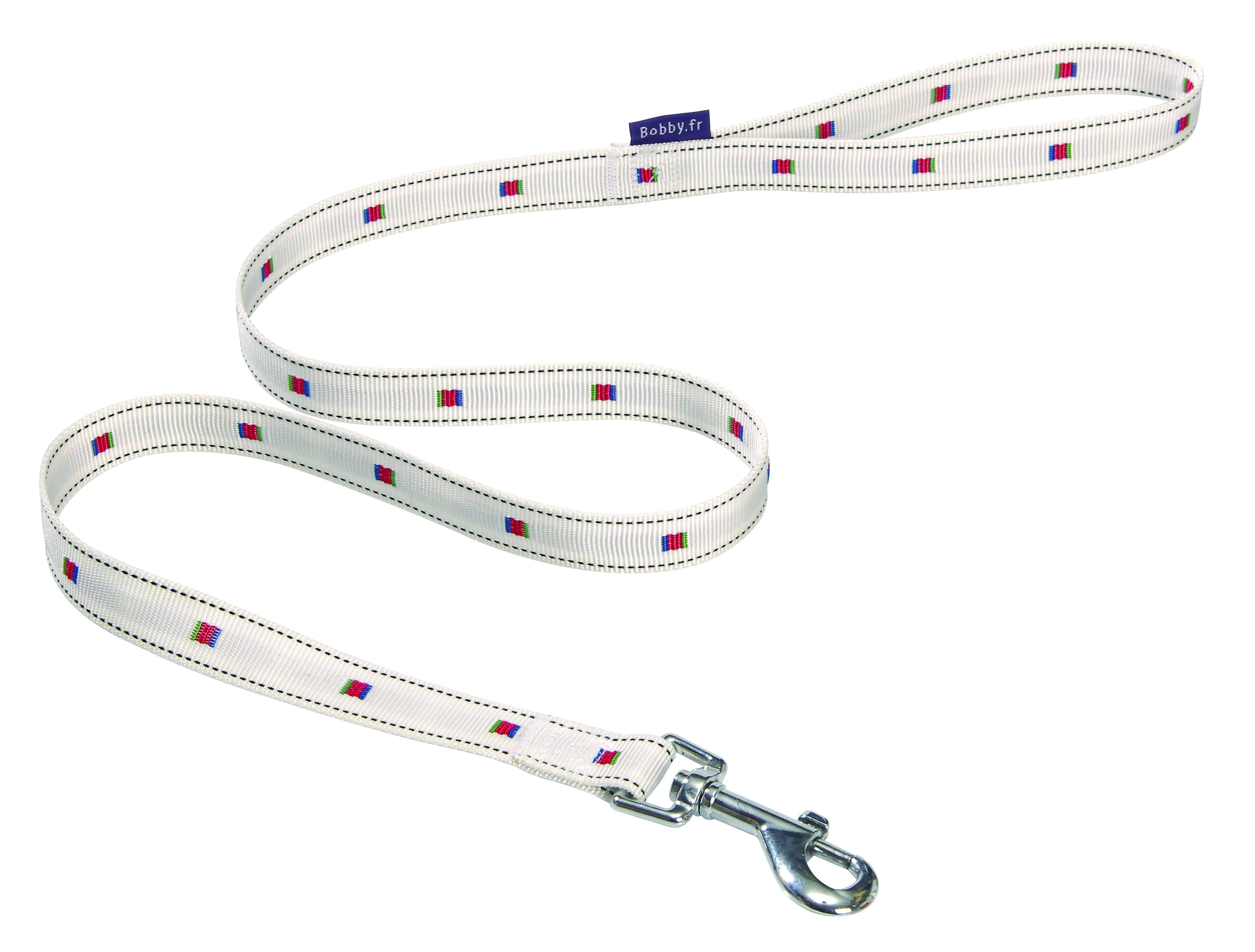 Laisse Baron nylon pour chien, Couleur: Blanc, Taille: XS