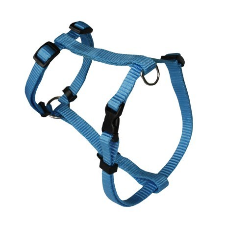 Harnais pour chien nylon uni réglable Rex, Couleur: Bleu, Taille: 1.5 x 35-50 cm