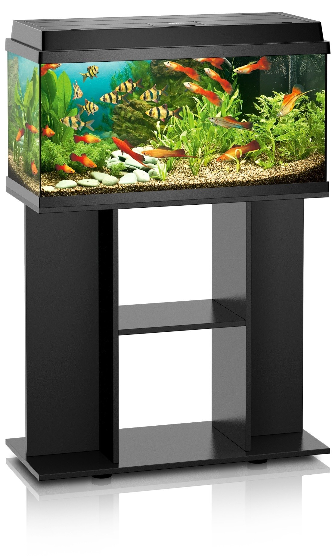 Aquarium Rekord 800 + meuble étagère noir