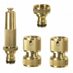 Kit lance d'arrosage laiton pour tuyau Ø15 mm