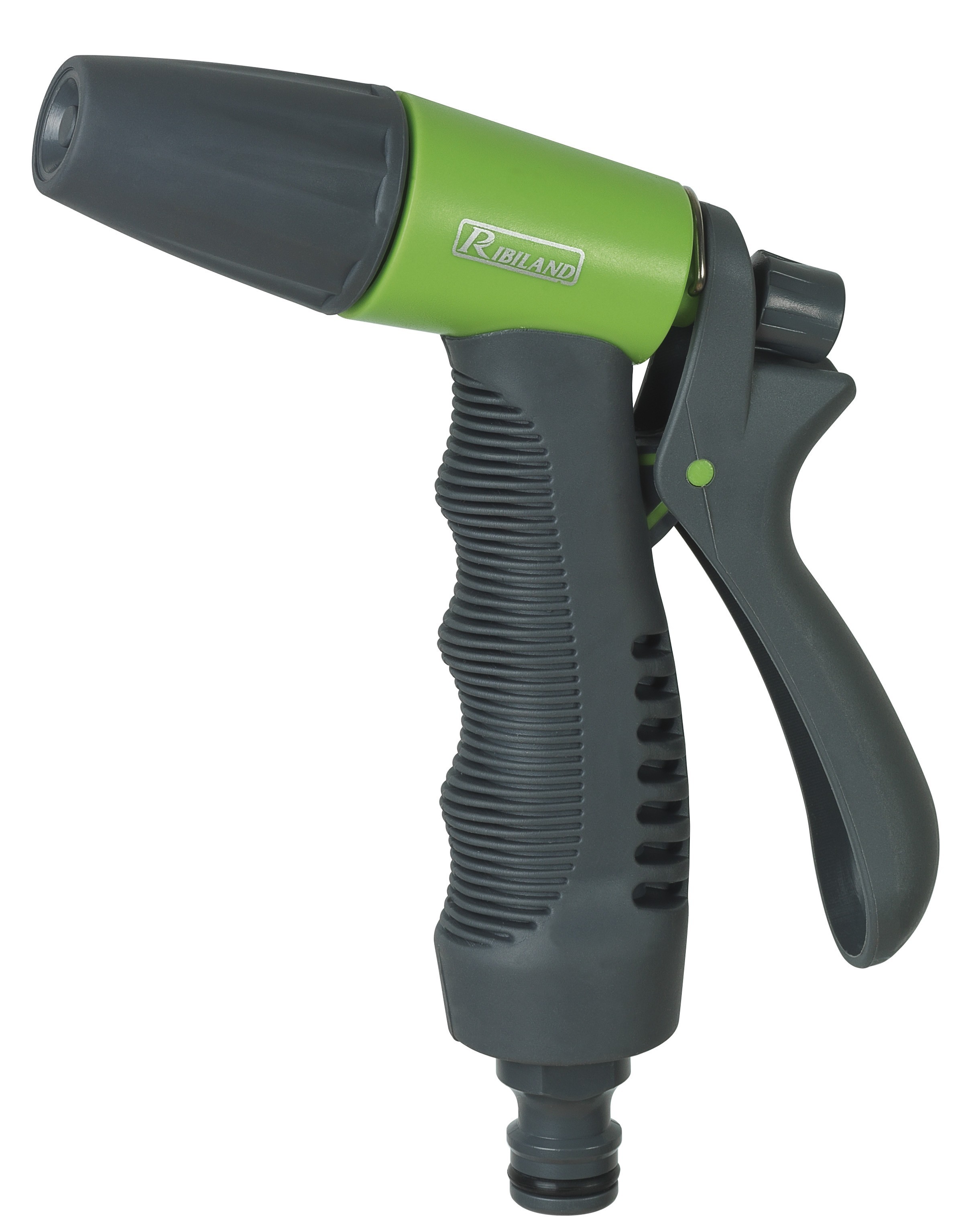 Pistolet d'arrosage bi-matière à jet réglable