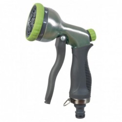 Pistolet d'arrosage métal avec pomme multi-jets