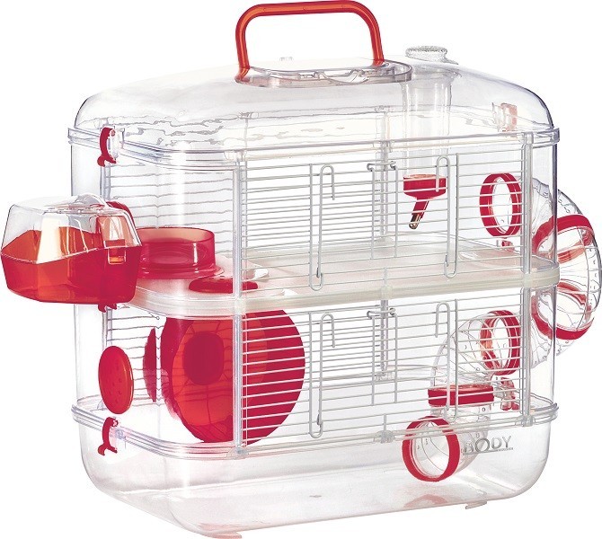 Cage rongeurs RodyLounge Duo Cerise