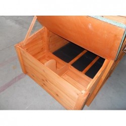 Poulailler 3-4 poules toit bitumé 1 pente Poulailler 3-4 poules toit bitumé 1 pente