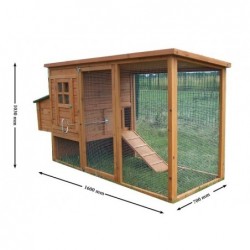 Poulailler 3-4 poules toit bitumé 1 pente Poulailler 3-4 poules toit bitumé 1 pente