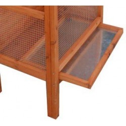 Cage à oiseaux bois teinté Ht. 158 cm