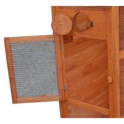 Cage à oiseaux bois teinté Ht. 158 cm