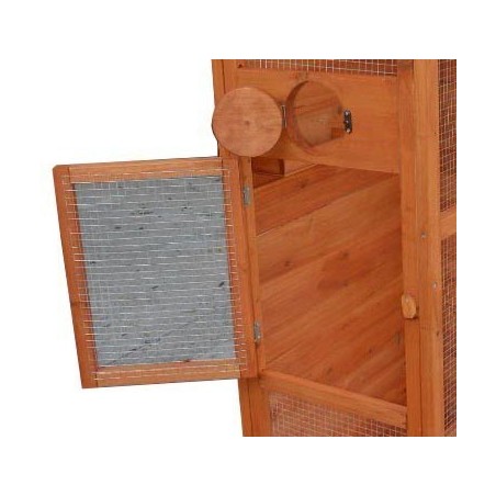 Cage à oiseaux bois teinté Ht. 158 cm