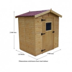 Abri bois panneau 16mm - 3.55 m² Abri bois panneau 16mm - 3.55 m²
