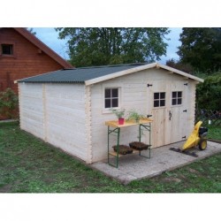 Abri bois Madriers massifs 28mm 21 m²