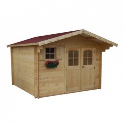 Abri Madrier bois massif 42mm 15.7 m² - Ancien modèle Abri Madrier bois massif 42mm 15.7 m² - Ancien modèle