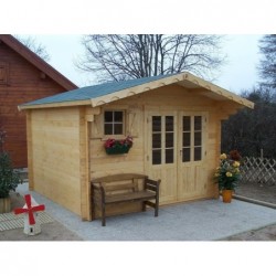 Abri Madrier bois massif 42mm 15.7 m² -  Ancien modèle Abri Madrier bois massif 42mm 15.7 m² -  Ancien modèle