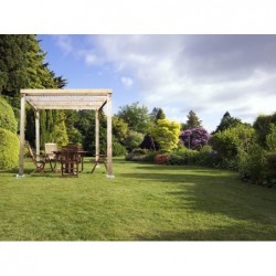 Carport autoclavé toit plat 2x2 m