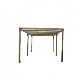 Carport Autoclavé toit plat 15 m² Carport Autoclavé toit plat 15 m²