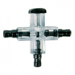 Connecteur croisé avec valve transparent ø 5mm