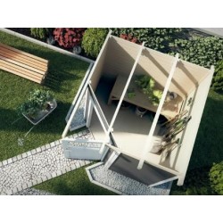 Abri d'angle Quinta Weka 21mm - 5.95m² Abri d'angle Quinta Weka 21mm - 5.95m²