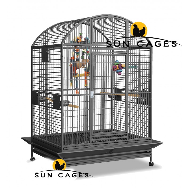 Cage À Oiseaux Grand Nid De Perroquet Avec Mangeoire Et Abreuvoir Cage À  Oiseaux Multifonction Ronde Robuste Cage À Perroque[x988] - Cdiscount  Animalerie