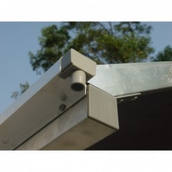 Gouttières : Carport aluminium toit 1/2 rond gris anthracite