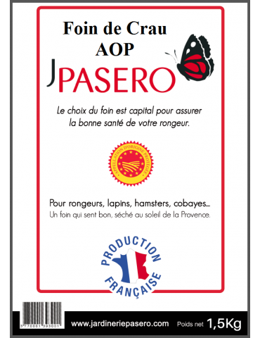 Foin de crau AOP pour lapins et rongeurs