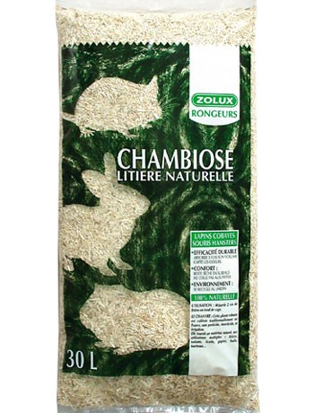 Litière naturelle chambiose au chanvre, contenance: 30 Litres