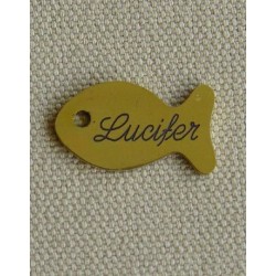 Medaille pour chat en laiton poisson