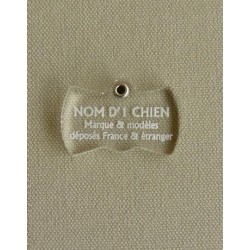 Medaille pour chien transparente noeud papillon Medaille pour chien transparente noeud papillon