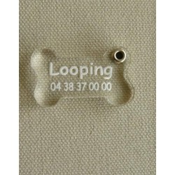 Medaille pour chien transparente os