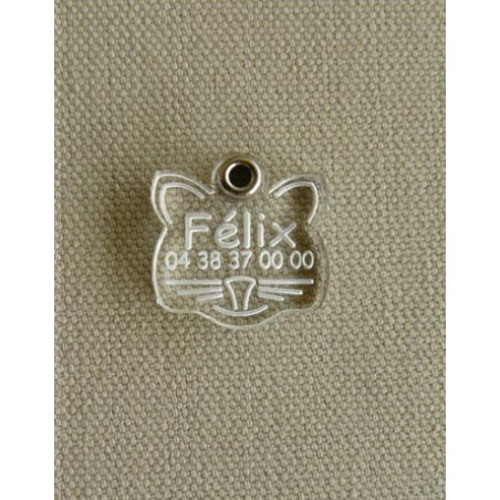 Medaille pour chat transparente chat