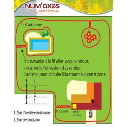 Collier et clôture anti-fugue Canifugue Num'Axes