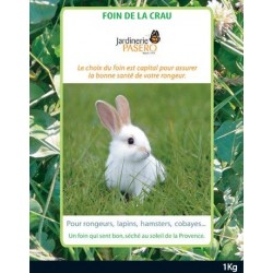 Foin de crau AOP pour lapins et rongeurs