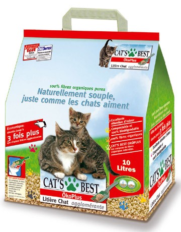 Litière pour chat Cat's Best Oko Plus, Poids Sachet: 10 L (0.69E / l )