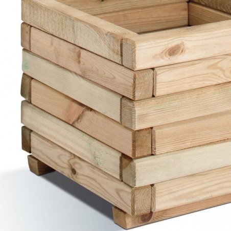 Jardinière carrée Stockholm Burger en bois de pin
