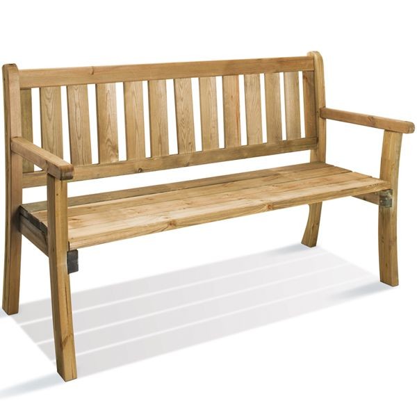 Banc de jardin Philadelphia 3 Places - Pin traité FSC Lg. 150 cm